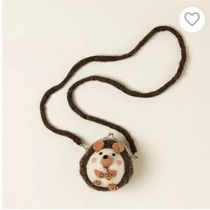 Cute Hedgehog Ball Wool-like Fur Crossbody Bag Pouch